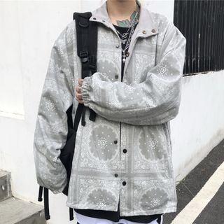 Paisley Print Single-breasted Jacket