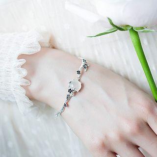 925 Sterling Silver Bead & Branches Bracelet