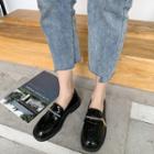 Faux Leather Zip Loafers