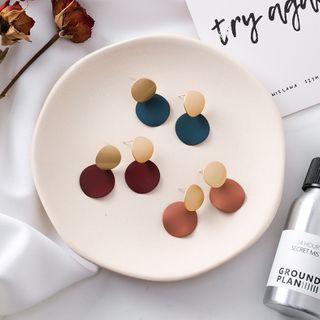 Matte Disc Drop Earring