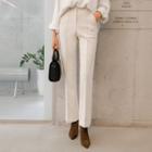 Seam-trim Straight Winter Dress Pants