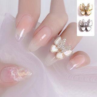 Butterfly Rhinestone Shell Nail Art Decoration