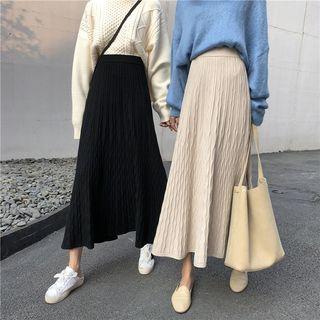 High Waist Knit Maxi Skirt