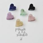 Glitter Heart Mini Hair Clamp