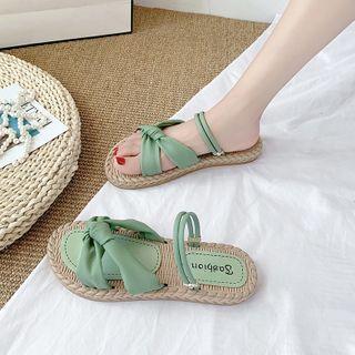 Twisted Bow Sandals