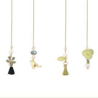 Non-matching Alloy Bird / Flower / Leaf Dangle Earring