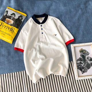 Couple Matching Short-sleeve Embroidered Polo Shirt