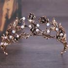 Wedding Rhinestone Faux Pearl Branches Tiara As Shown In Figure - One Size
