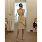 Dali Hotel Set: Diagonal Knit Top + Pleat Skirt