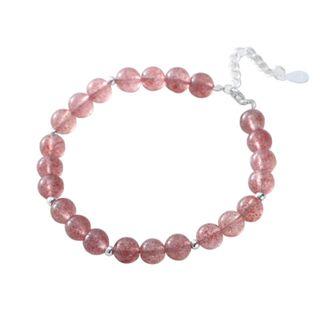 Faux Crystal Bracelet Pink - One Size