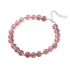 Faux Crystal Bracelet Pink - One Size
