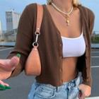 Rib Knitted Cardigan