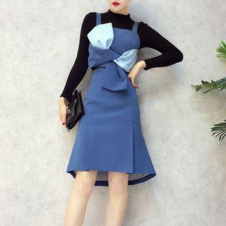 Set: Knot Front Camisole Top + A-line Skirt