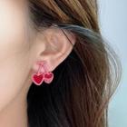 Cherry Alloy Earring 1 Pair - Cherry - Red & Pink - One Size