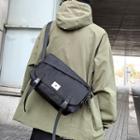 Nylon Flap Messenger Bag Black - One Size
