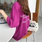 Lettering Distressed Loose-fit Short-sleeve T-shirt