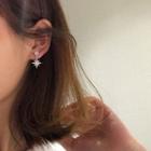 Set Of 3: Rhinestone Moon / Star Earring (various Designs) Silver - One Size