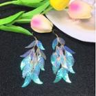 Feather Drop Earring 1 Pair - As Shown In Figure - One Size
