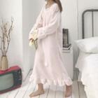 Lace Trim Ruffle Night Dress