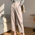 High Waist Cropped Tapered Pants