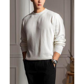 Crew-neck Cotton Knit Top