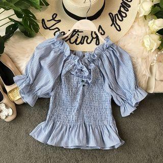 Ruched Off-shoulder Top