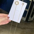 Faux Pearl Chained Dangle Earring As Shown In Figure - One Size