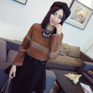 Long-sleeve Pattern Top