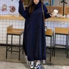 Drawstring-hem Maxi A-line Hoodie Dress