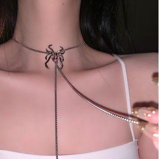 Spider Alloy Choker Silver - One Size