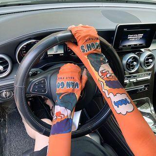 Print Sun Protection Arm Sleeves Tiger - Orange - One Size