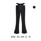 Cut-out Bell Bottom Pants
