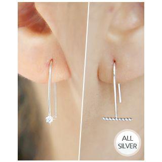 Silver Threader Earrings (2 Designs)