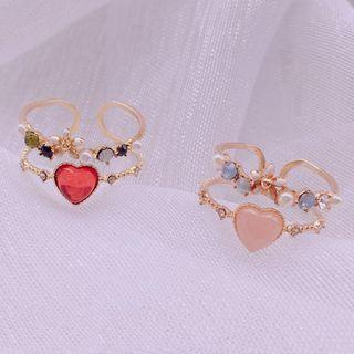 Layered Heart Open Ring