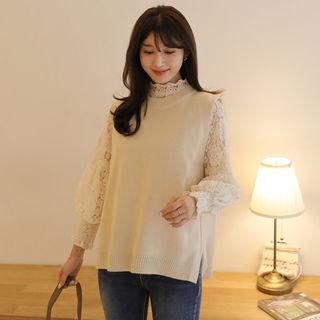 Sleeveless Tie-back Rib-knit Top