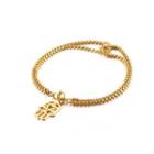 Fashion Creative Plated Gold Devil Hand 316l Stainless Steel Double-layer Bracelet Golden - One Size