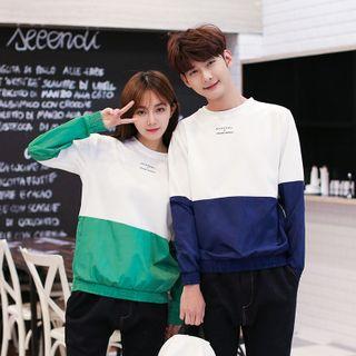 Couple Matching Color Block Sweatshirt