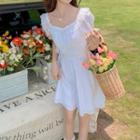 Puff-sleeve Flower Detail A-line Dress (various Designs)
