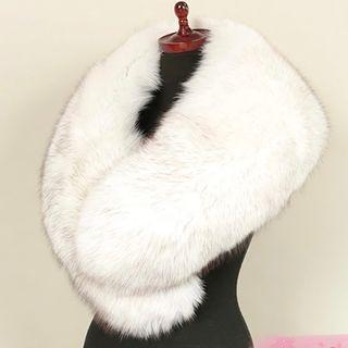 Fluffy Scarf White - One Size
