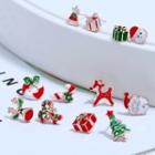 Set Of 6: Christmas Stud Earring As Shown In Figure - One Size