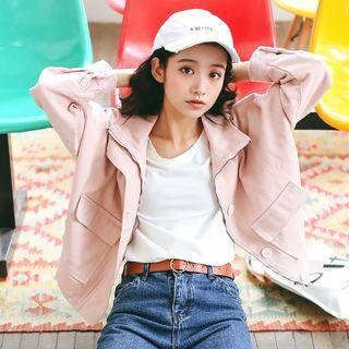 Dolman-sleeve Denim Jacket