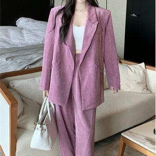 Corduroy Blazer / Wide Leg Pants