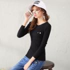 Round-neck Knitted Top