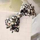 Floral Print Bow Accent Headband