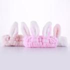 Rabbit Ear Coral Fleece Face Wash Headband Random Color - One Size