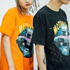 Taxi Print Short-sleeve Couple Matching T-shirt
