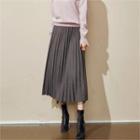 Reversible Tulle Layered Pleated Skirt