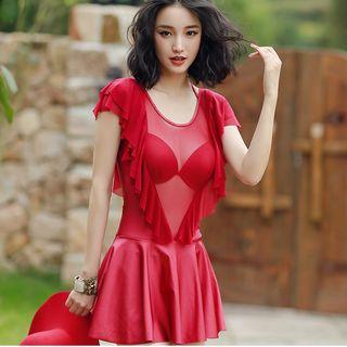 Set: Bikini + Frilled Cover-up