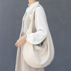 Plain Faux Leather Hobo Shoulder Bag