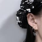 Butterfly Hoop Earring 1 Pair - Silver - One Size